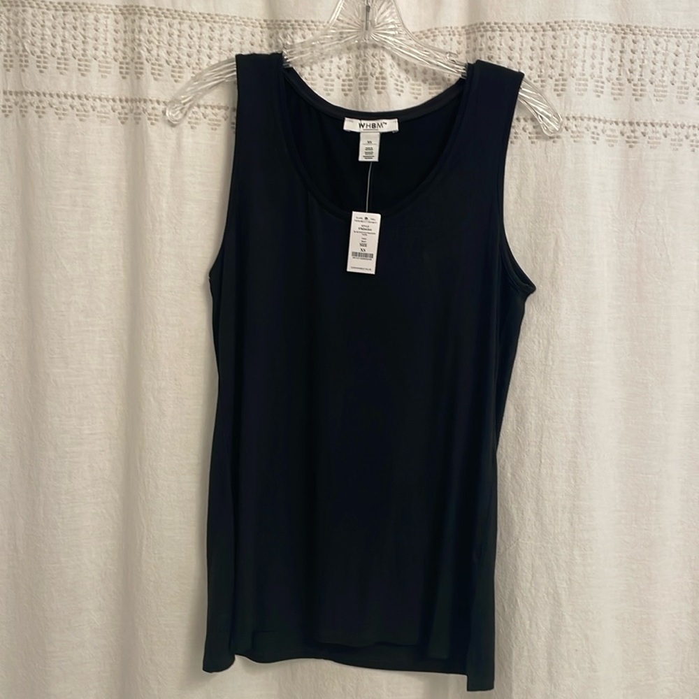 NWT White House Black Market Scoop Foundation Tank - Size XS - Black